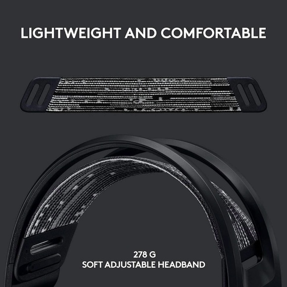 Logitech G733 Wireless Gaming Headset w Suspension Headband, Lightsync RGB w Mic - Picture 7 of 10